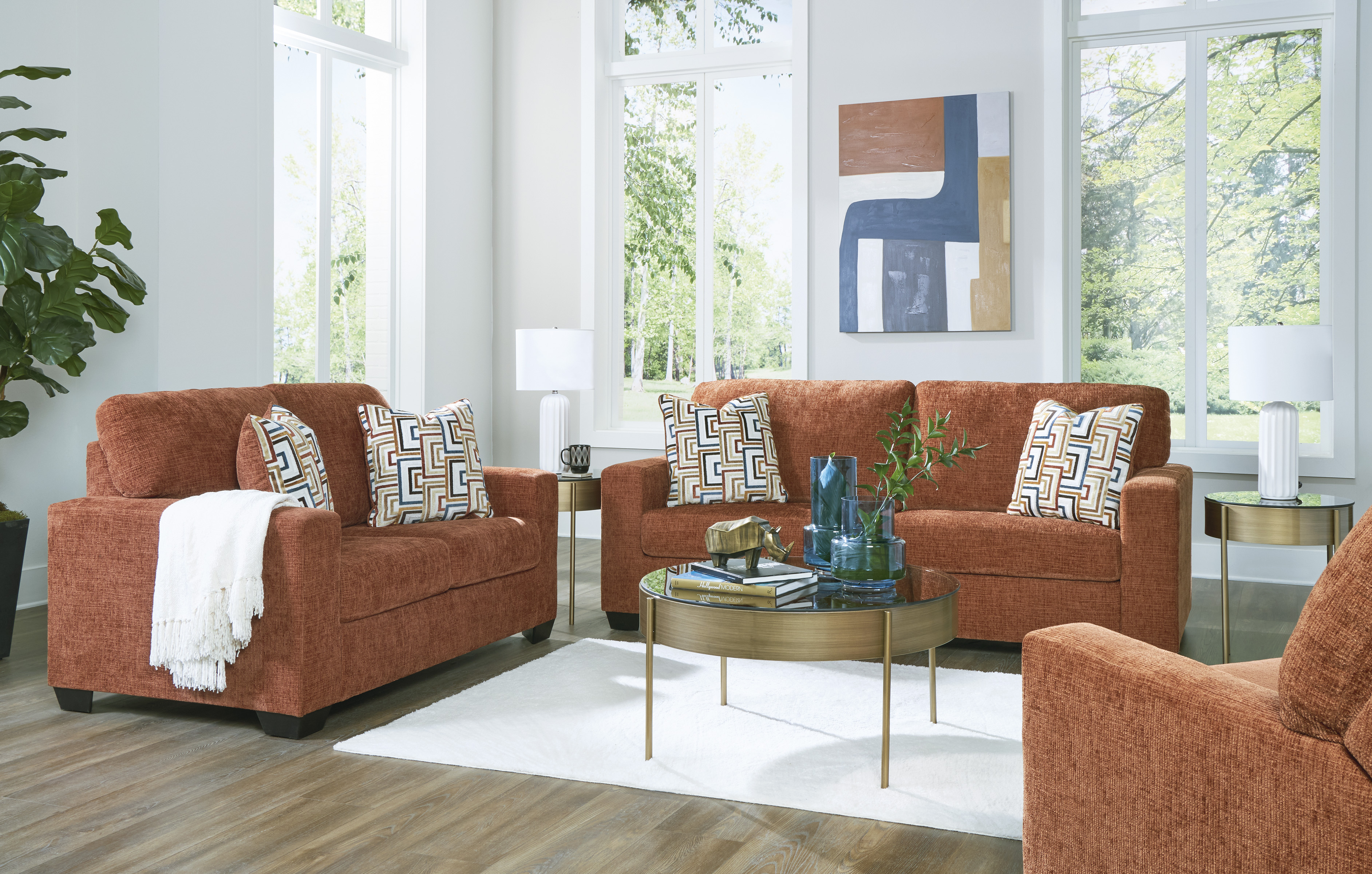 Sofa and loveseat set at Superior Rent To Own.